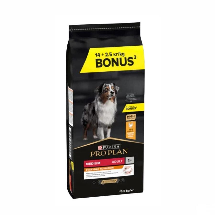 Pro Plan Tavuklu Ve Pirinçli Orta Irk Yetişkin Köpek Maması Hediyeli 14 KG + 2.5 KG | SRC: Barcode: 7613035119000